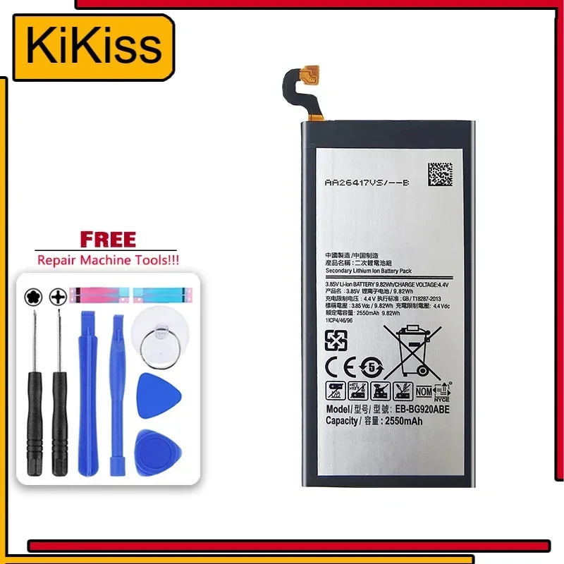 EB-BG920ABE EB-BG920ABA Аккумулятор для Samsung Galaxy S6 G9200 G9208 G9209 G920F G920 G920V/T/F/A/I 2550 мАч телефона