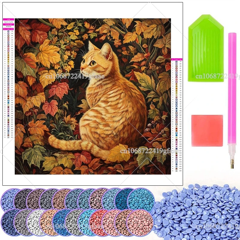 Наборы для алмазной живописи Cat 5D полная дрель стразы животные сделай сам