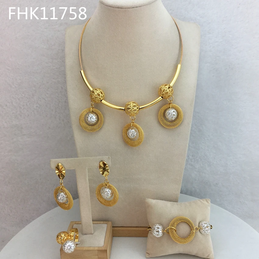 

Yuminglai Unique Light Weight 18k Dubai Gold Plated Jewelry Sets for Women FHK11758