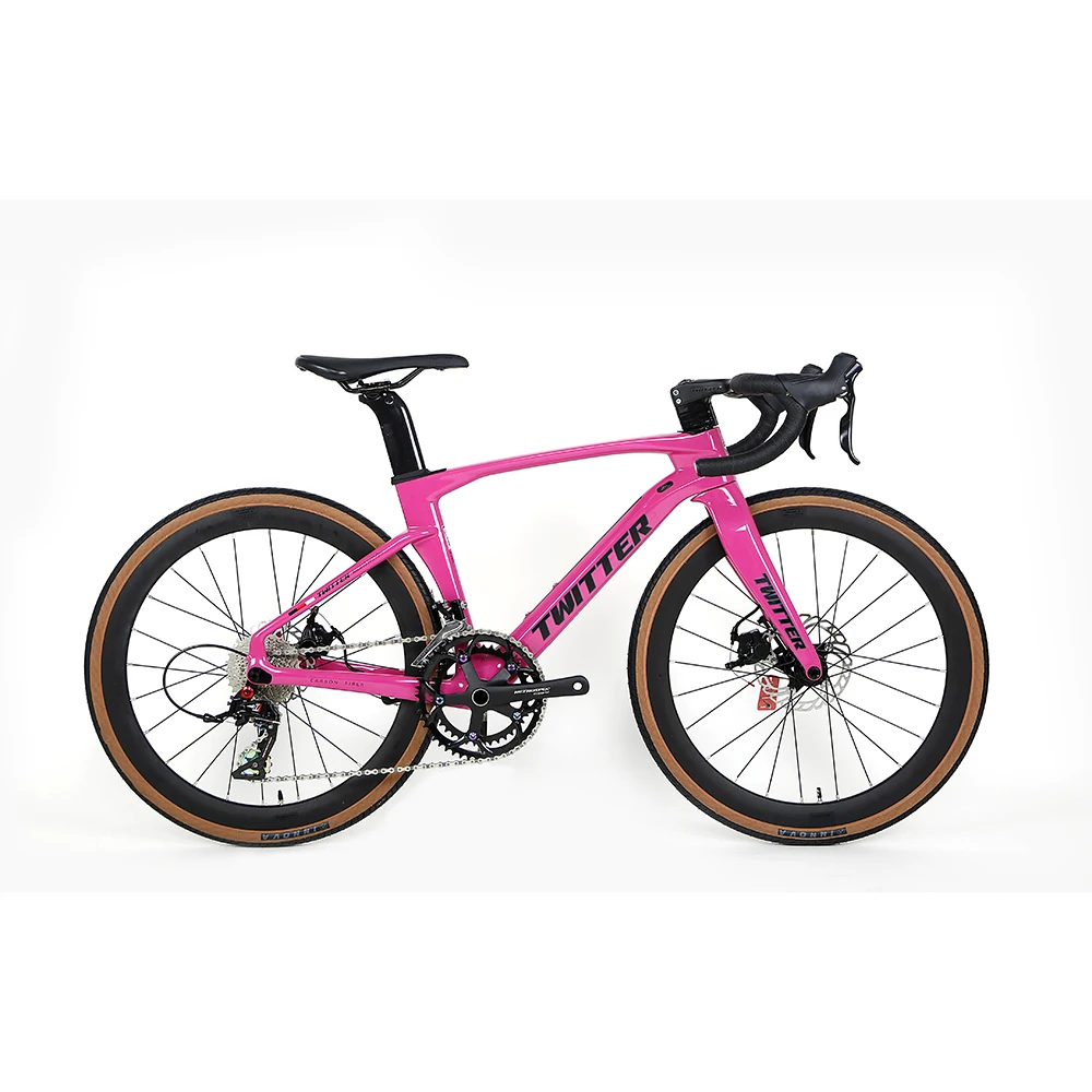 

New TWITTER bicycle Freedom RIVAL-22speed hydraulic disc brake carbon fiber student road bike carbon fiber bike 24inchbicicletas