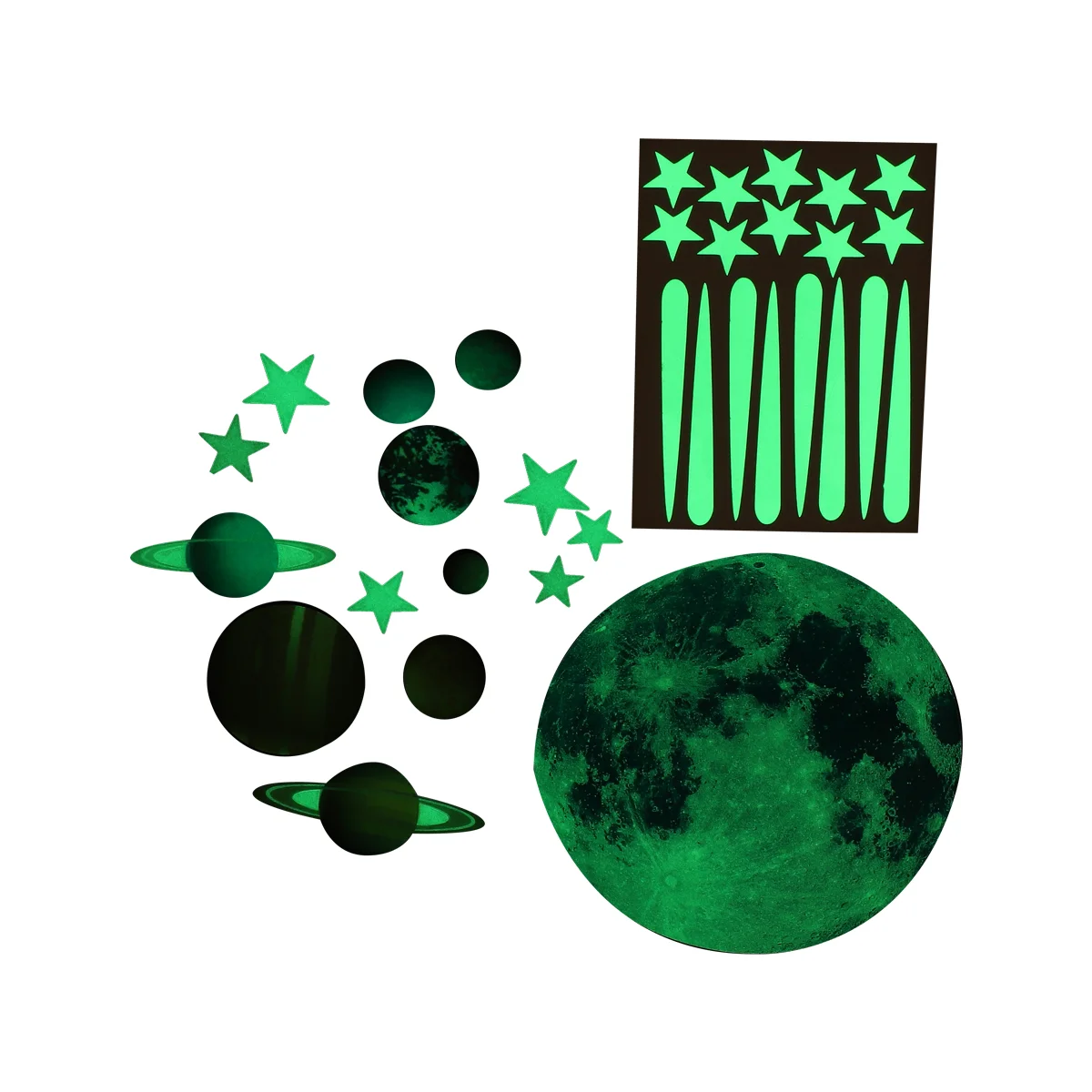 

2 Sheets Glow in The Dark Window Stickers Glow in The Dark Wall Decals Glow Wall Decals Fluorescent Sticker