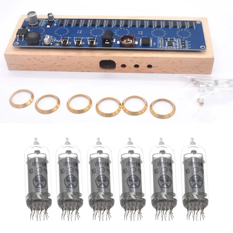 Светящиеся трубчатые цифровые часы In14 сделай сам вакуумные креативные