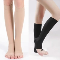 2pcspair compression stockings knee high open toe men women support socks 18 21mm golf yoga socks