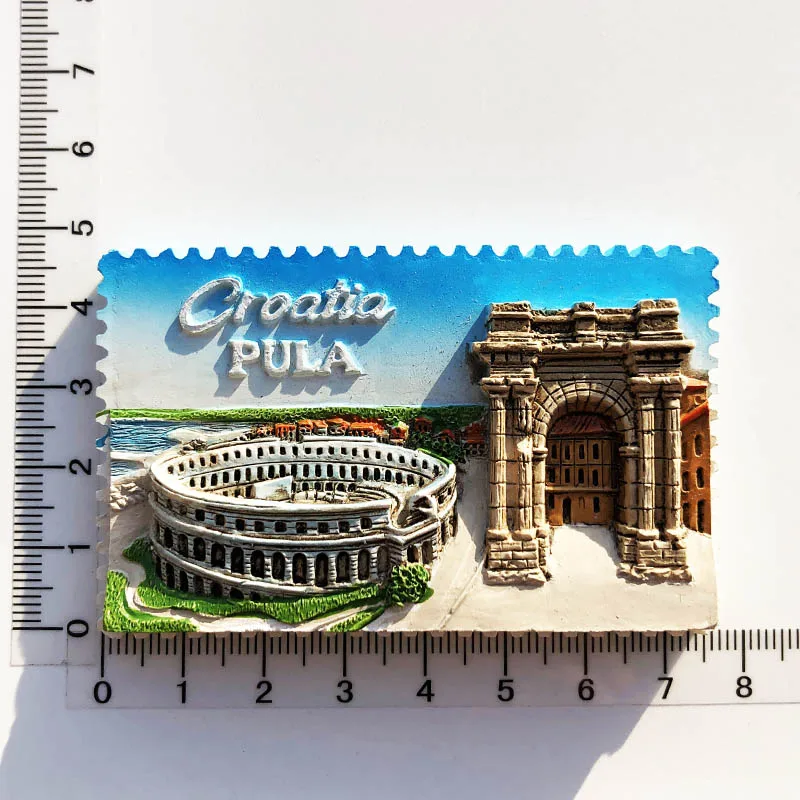 

(Pula Croatia)Fridge Magnet,Creative,Travel,Commemorate,Crafts,3D,Ornaments,Magnetism,Resin Material,Refrigerator Stickers