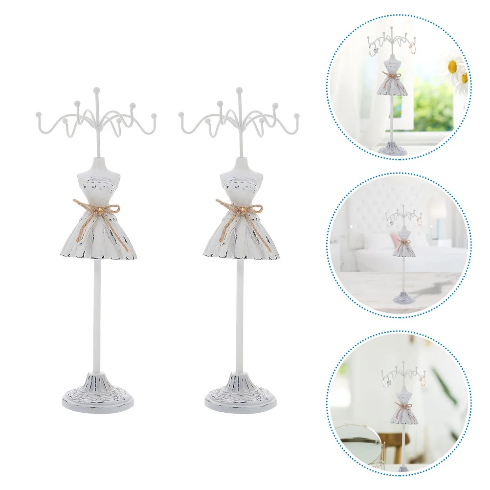 

Jewelry Rack Necklace Stand Model Holder Creative Desktop Display Organizer Earring Shelf Lady