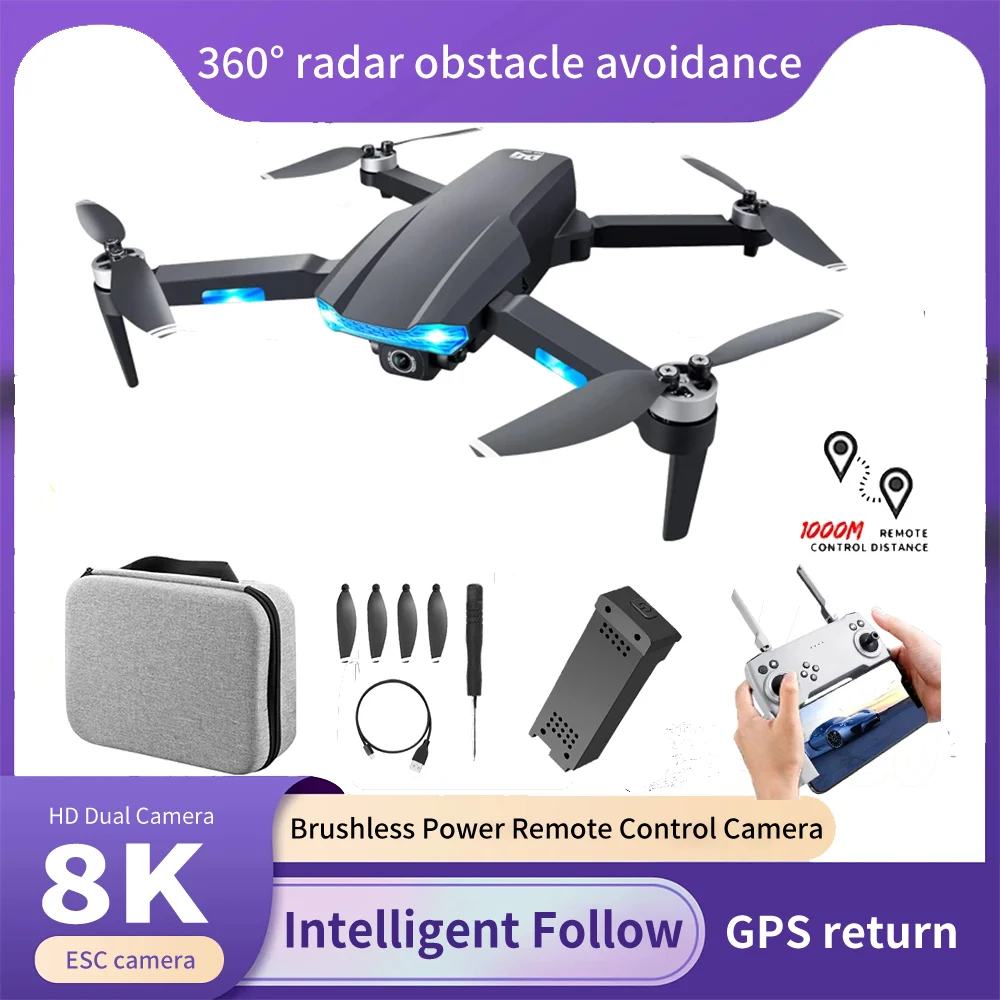 

Мини-Дрон KK18 складной с двумя камерами, Wi-Fi, FPV, GPS