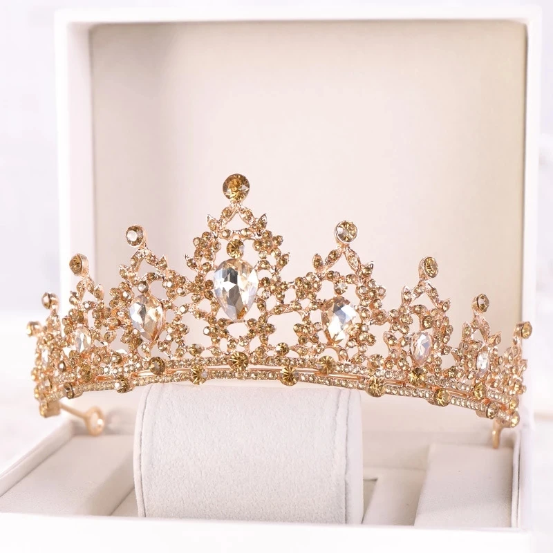 

Wedding Crown Tiaras Rhinestone Diadem Girls Birthday Noiva Headpiece Coronitas For 15 Years Bridal Hair Accessories Jewelry