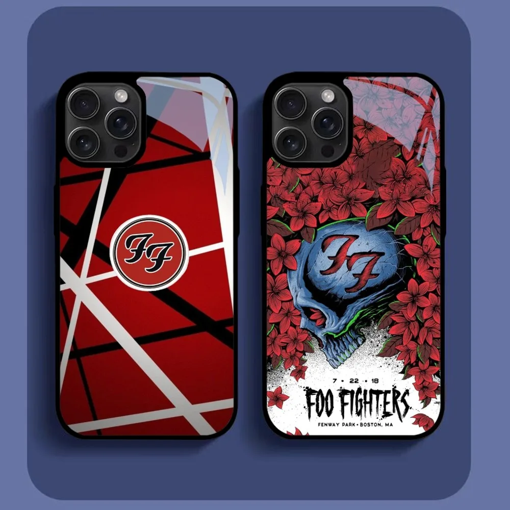 Чехол для телефона Americian Music Band F-FooL F-Fighters IPhone 16 15 14 13 12 11 Pro Xs Max Mini XR X 7 8 Plus Luxury Mirror Hard F