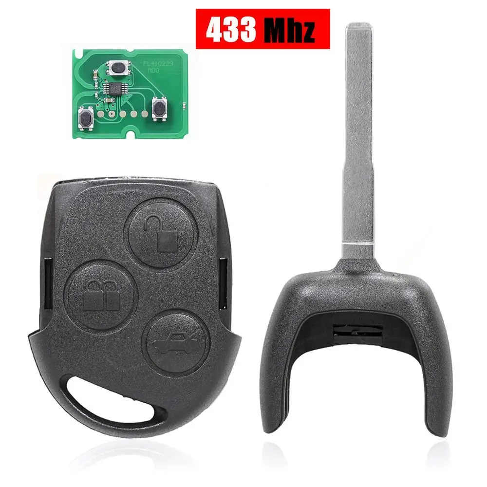 

Portable Durable 433MHz Parts for Car Vehicles Remote Car Key Keyless 3 Buttons Remote Key fob