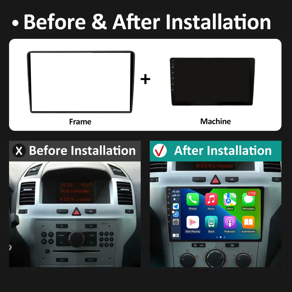Android интеллектуальная система для Opel Zafira B 2005 2006 2007 2008 - 2014 DSP стерео аксессуары