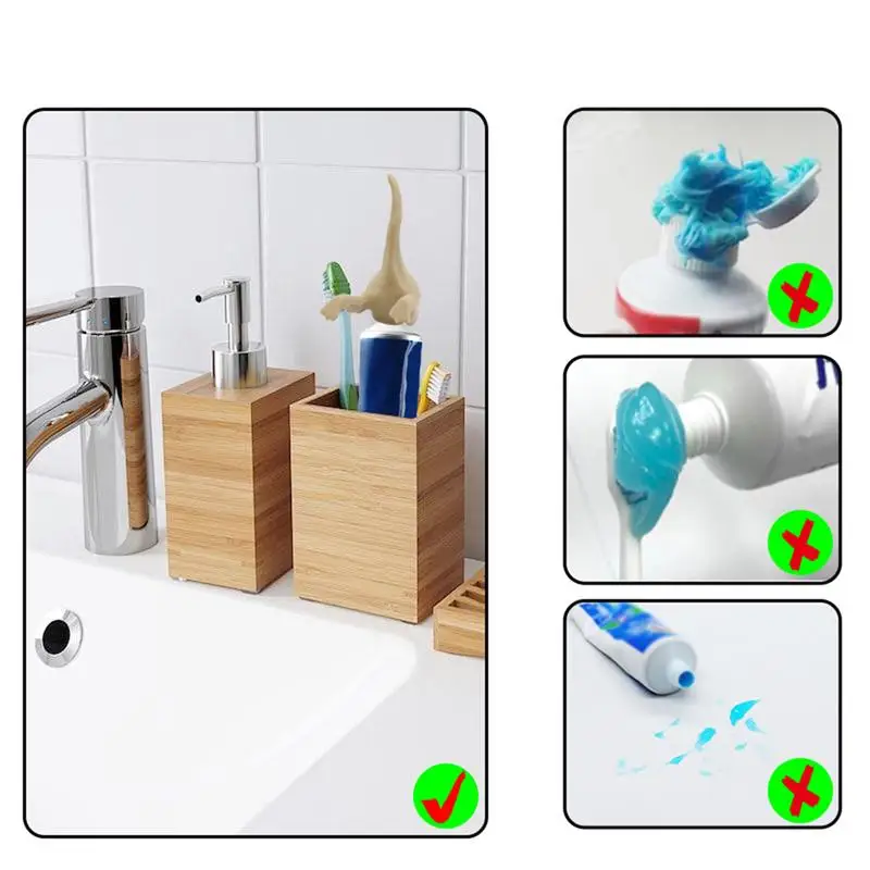 Забавный колпачок для зубной пасты креативный дозатор в виде динозавра всей