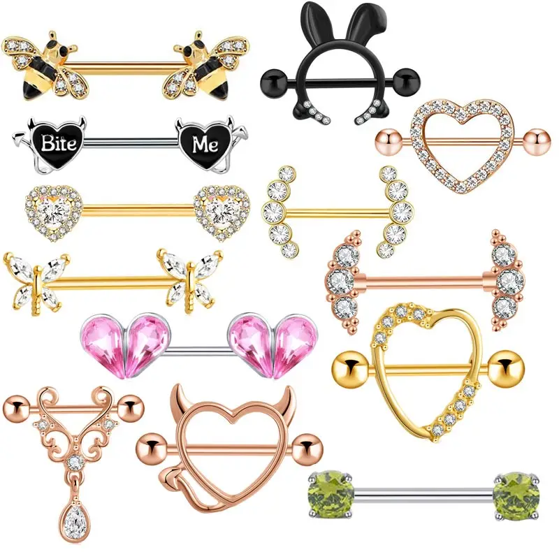 2 шт., защитные соски из нержавеющей стали, 14 г