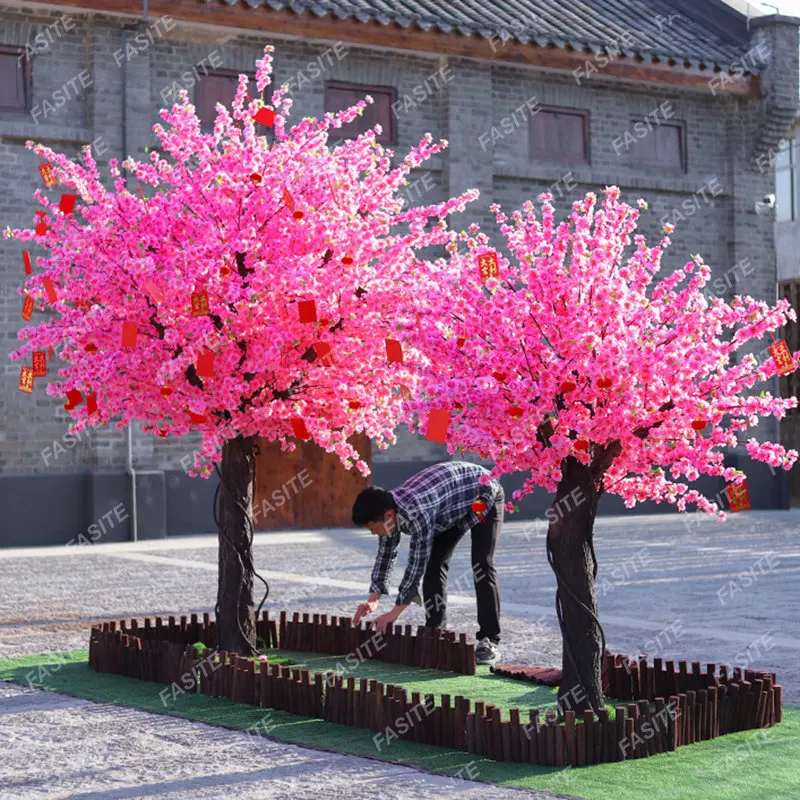 

Simulated Peach Blossom Tree Romantic Wedding Scene Layout Props Scenery Sakura View Decoration