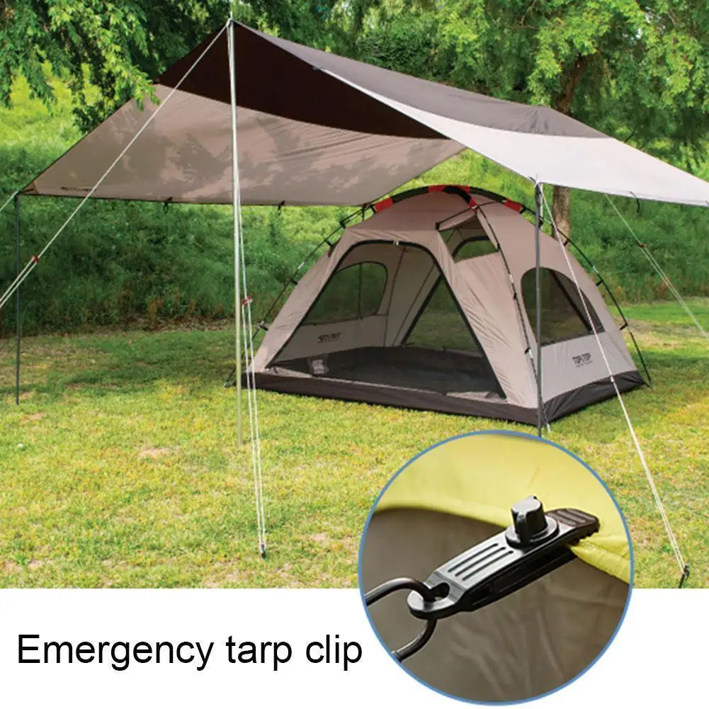 

10pcs Tent Diy Tarp Clamp Clips Snap Canvas Canopy Grip Trap Jaw Gripper Woodworking Tool Tighten Clamp X1q6