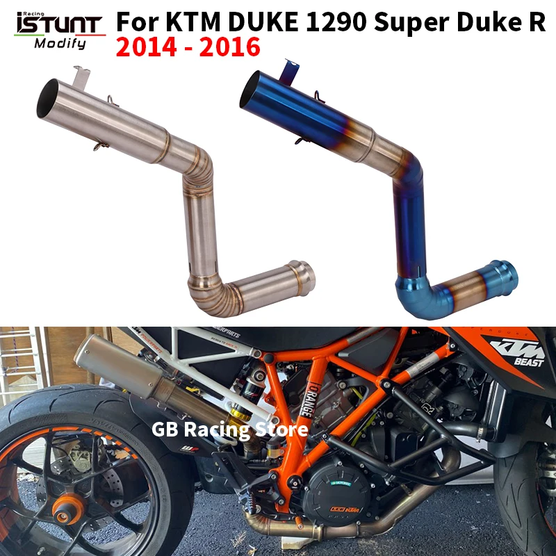 Слипоны для KTM DUKE1290 Super Duke 1290 R 2014-2016, модифицированное соединение для выхлопных газов мотоцикла, средняя Соединительная труба 60 мм