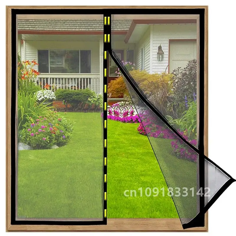 DTGJ Магнитный экран для окон москитная сетка черный воздушный тюль занавески