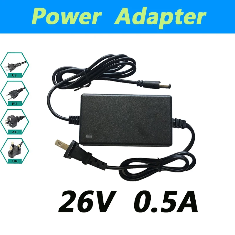 LAIMAIECO 26V 500MA Power Cord Adapter 26V 0.5A Car Handheld Wireless Charging Vacuum Cleaner Home Charger Plug US DC 5.5*2.1MM