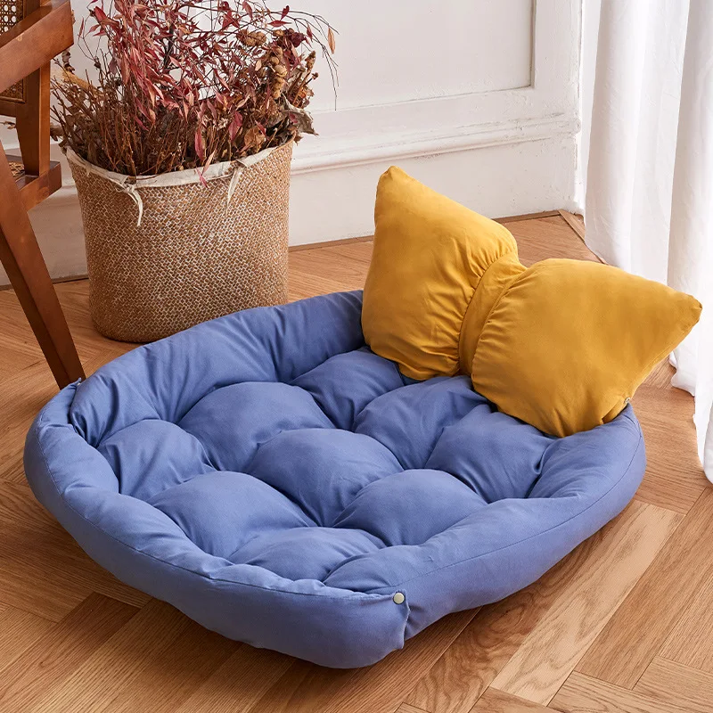 

Lovely Soft Pets Bed Cat House Small Medium Pets Round Bed Pad Puppy Sleeping Kennel Cushion Cat Dog Supplies Bed Mat
