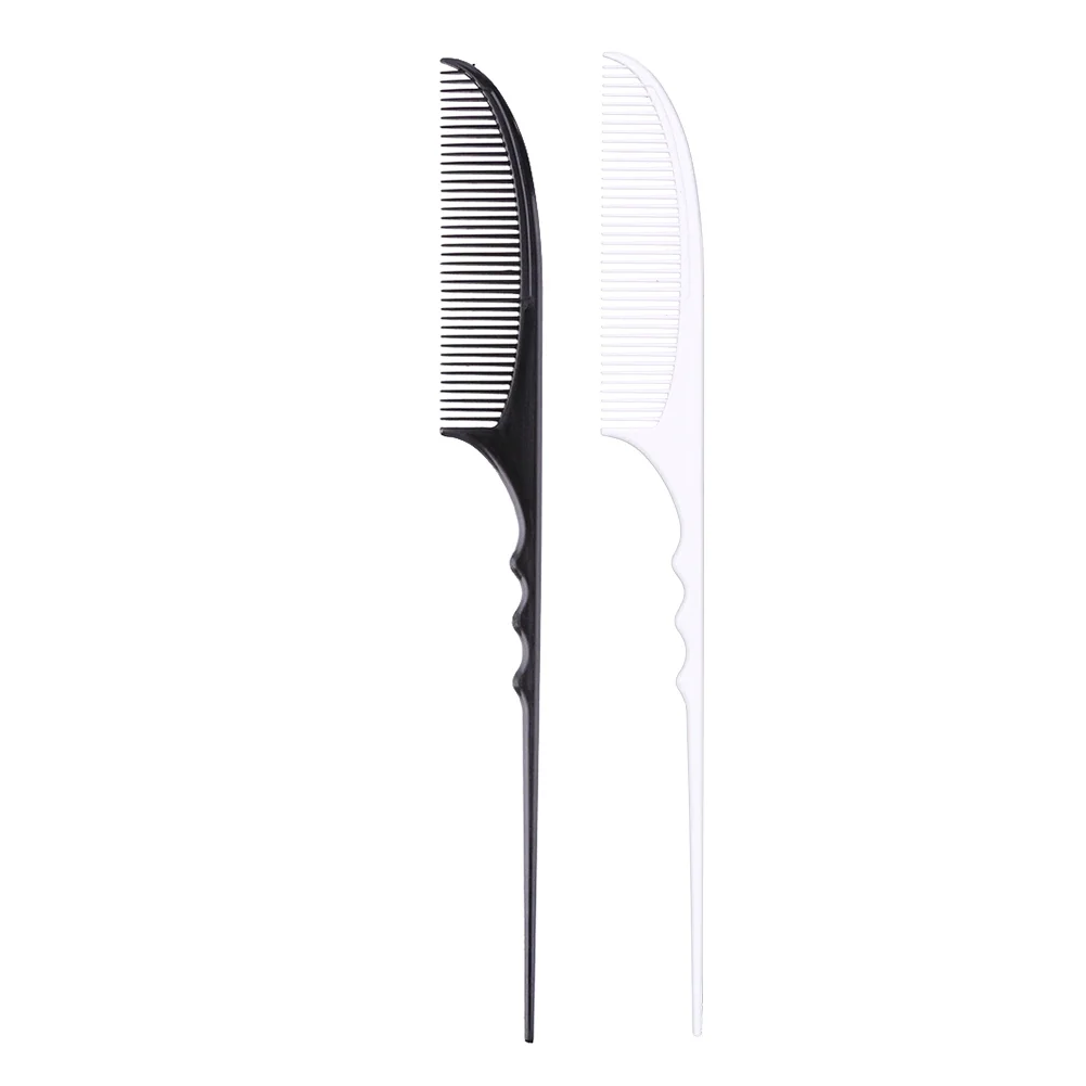 

Pointed Tail Soft Comb Heat Resistant Pin Rat Tail Comb Separate Parting Salon Dyeing Tail Combs Fine-Tooth Hair Styling Comb