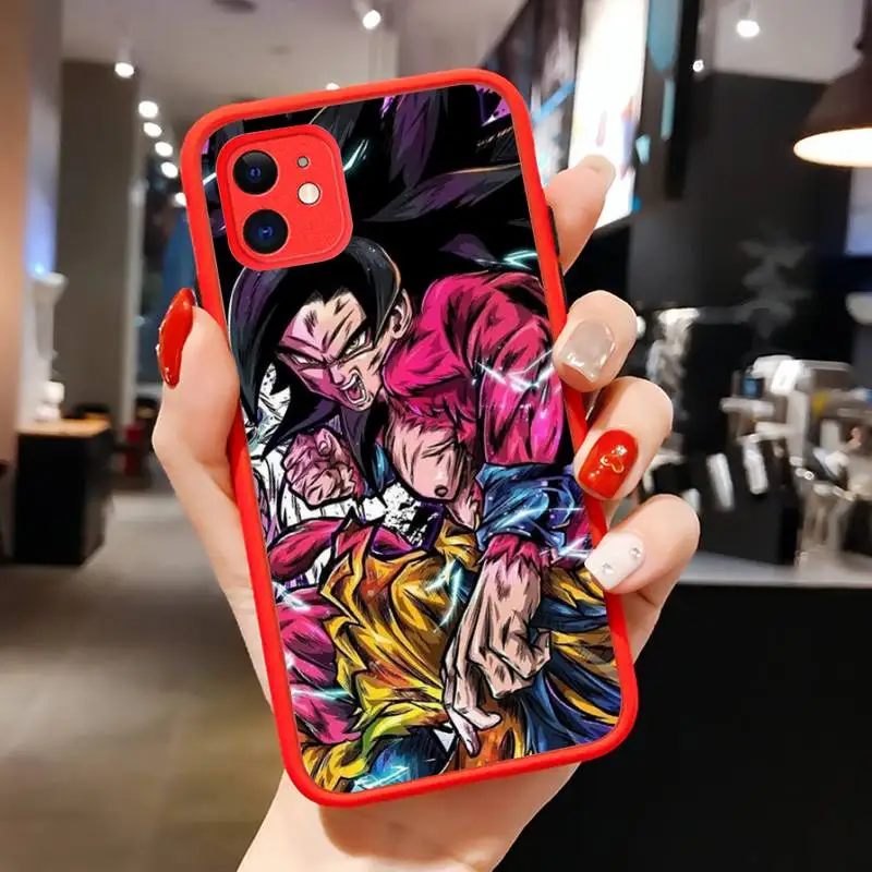 Cool Dragon-D-B-Manga Art Balls Z Anime Phone Case for iPhone 14 11 12 13 Mini Pro Max 8 7 Plus X XR XS MAX Translucent Matte