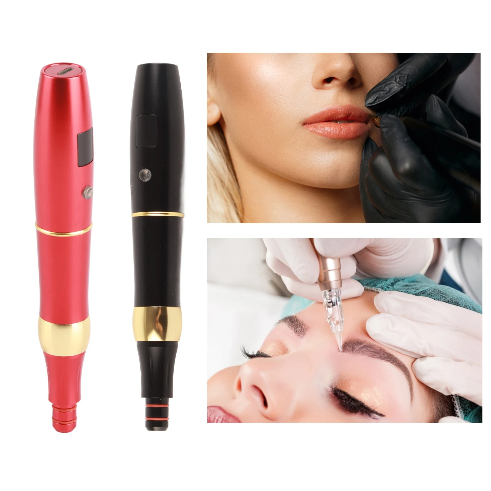 

Semi Permanent Tattoo Makeup Pen Machine 3 Gears Speed Aolly Tattoo Pen for Eyebrow Eyeliner Lip US Plug 100‑240V