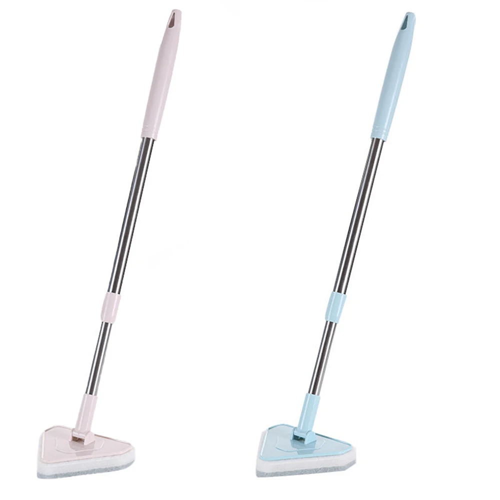 

FUTUKNIGHT Triangle Mop with Long Handle Cleaning Spin Rotatable Adjustable Long Window Squeegee Washable Mop Padsmops FUT018