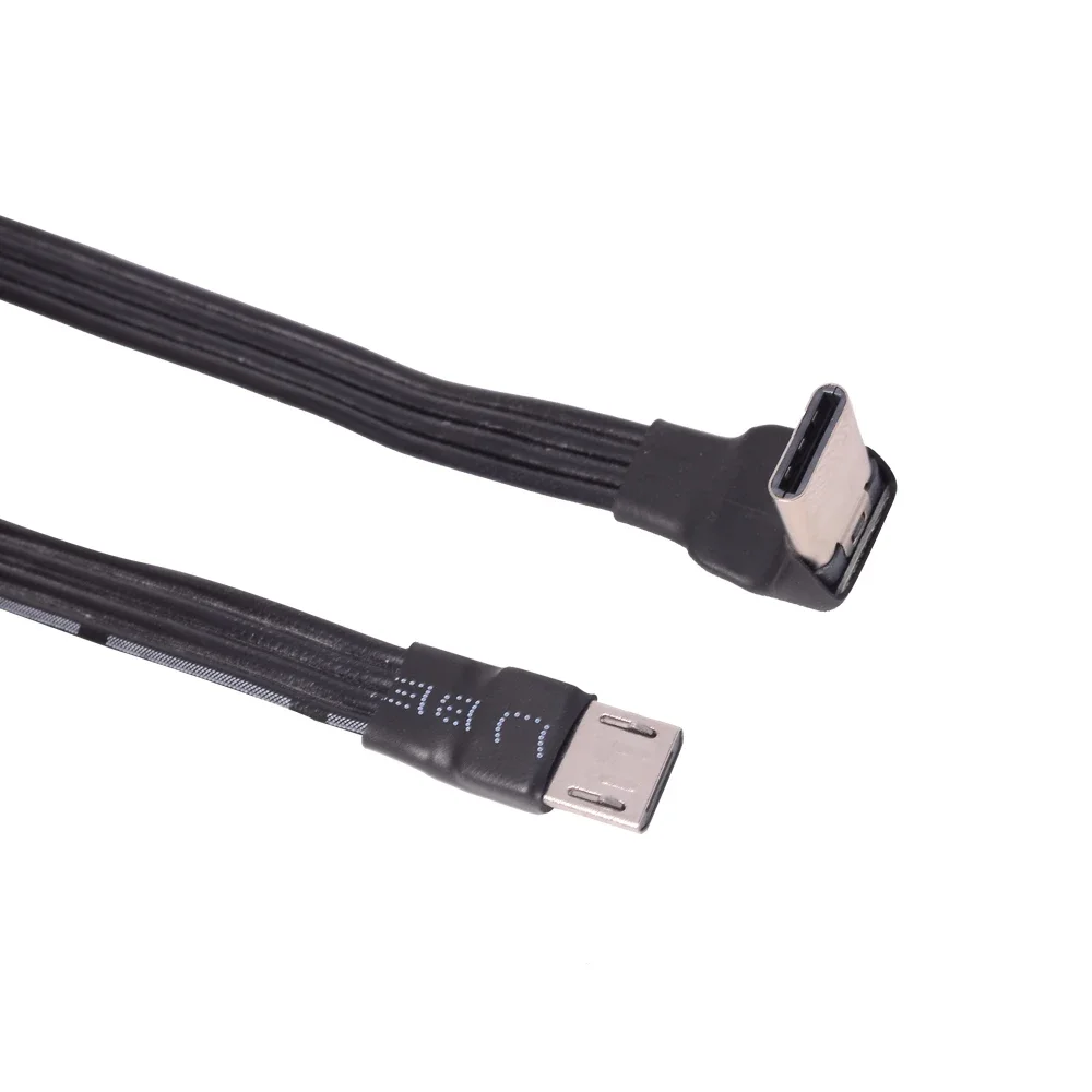 Фото ADT Micro To Type-C Прямой плоский плоский кабель с боковым изгибом 0,05 м-3 м Зарядка дрона FFC FPV Мягкий кабель Кабель для передачи данных сотового телефона №3