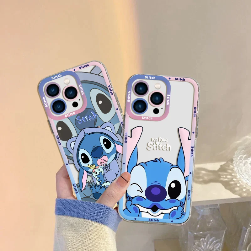 

Disneys Stitch Phone Case For Xiaomi Redmi Note 12C 11 10 Pro Plus 10C 9A 9C 9T K30 K40 K50 K60 4G 5G Transparent Capa