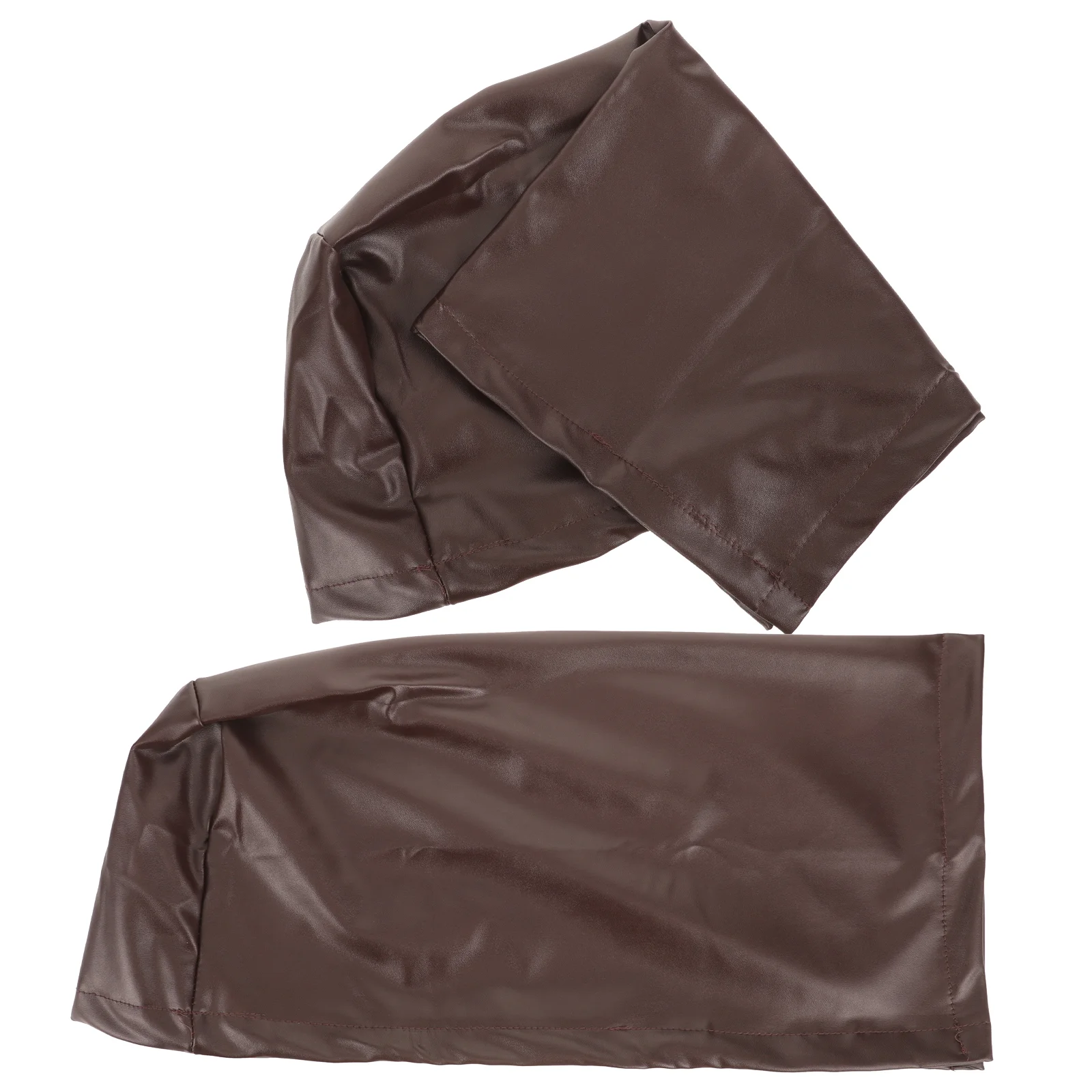 

2 Pcs Stretch Armrest Covers Couch Sofa Protectors Chair Armchairs Dark Brown Office