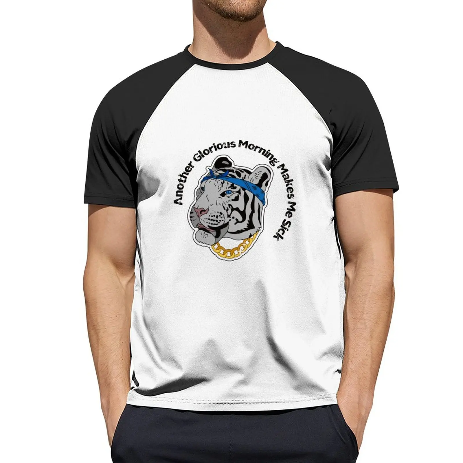 

2023 New Summer Clothes Men's Handsome Short Sleeve Cartoon Printed Short-sleeved Pure Cotton T-shirt Color Block
