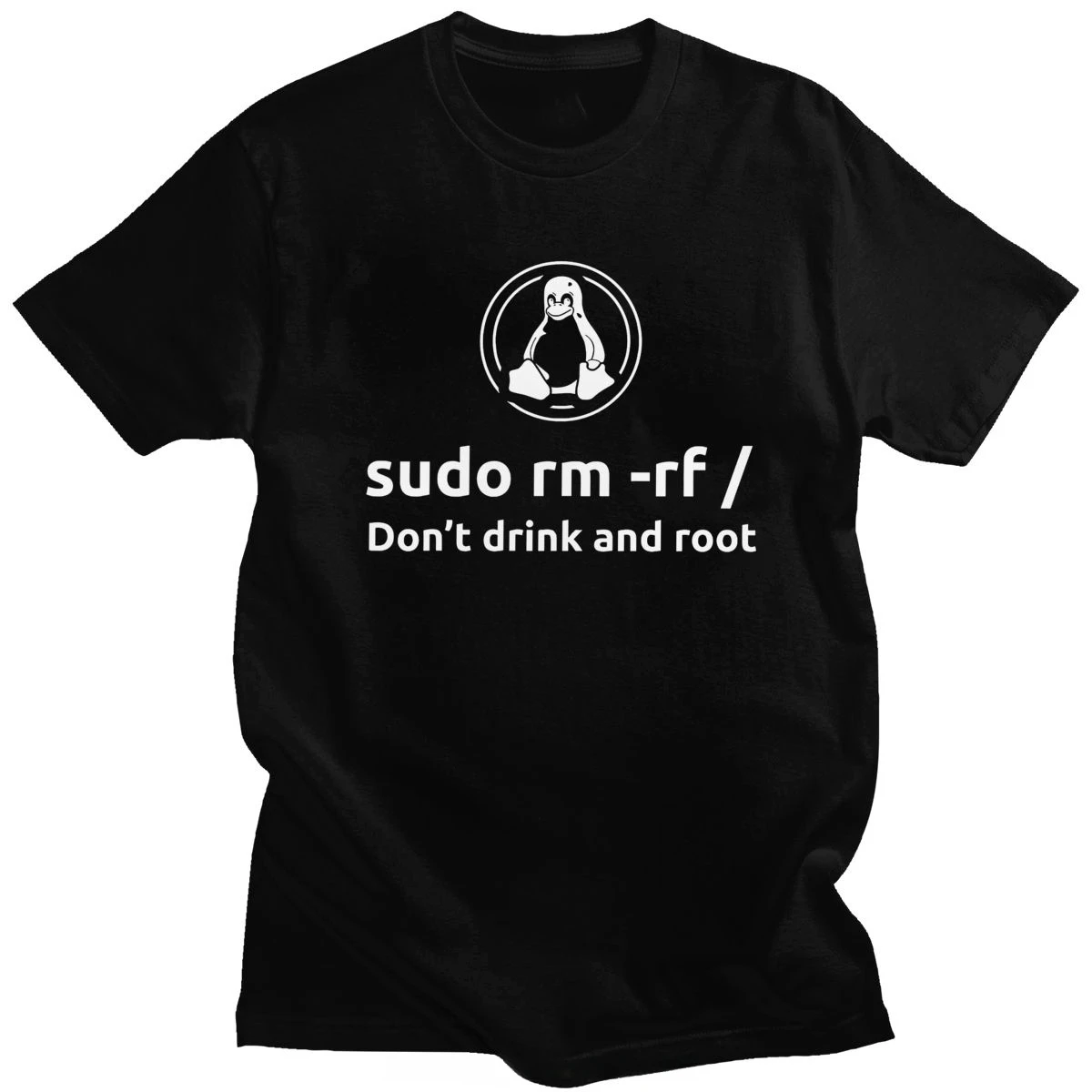 Программирующая кодирующая Мужская футболка с кодированием Веселая Linux Root Sudo