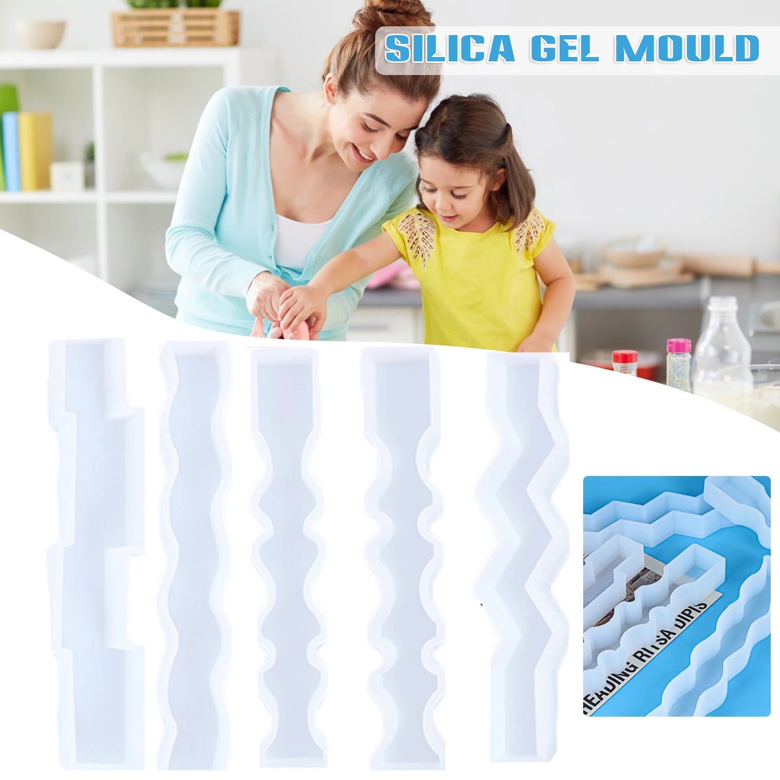 

Мягкий трафарет из воска в форме свечи для поделок, Необычное/геометрическое длинное Силиконовое литье под давлением, орнамент ручной рабо...