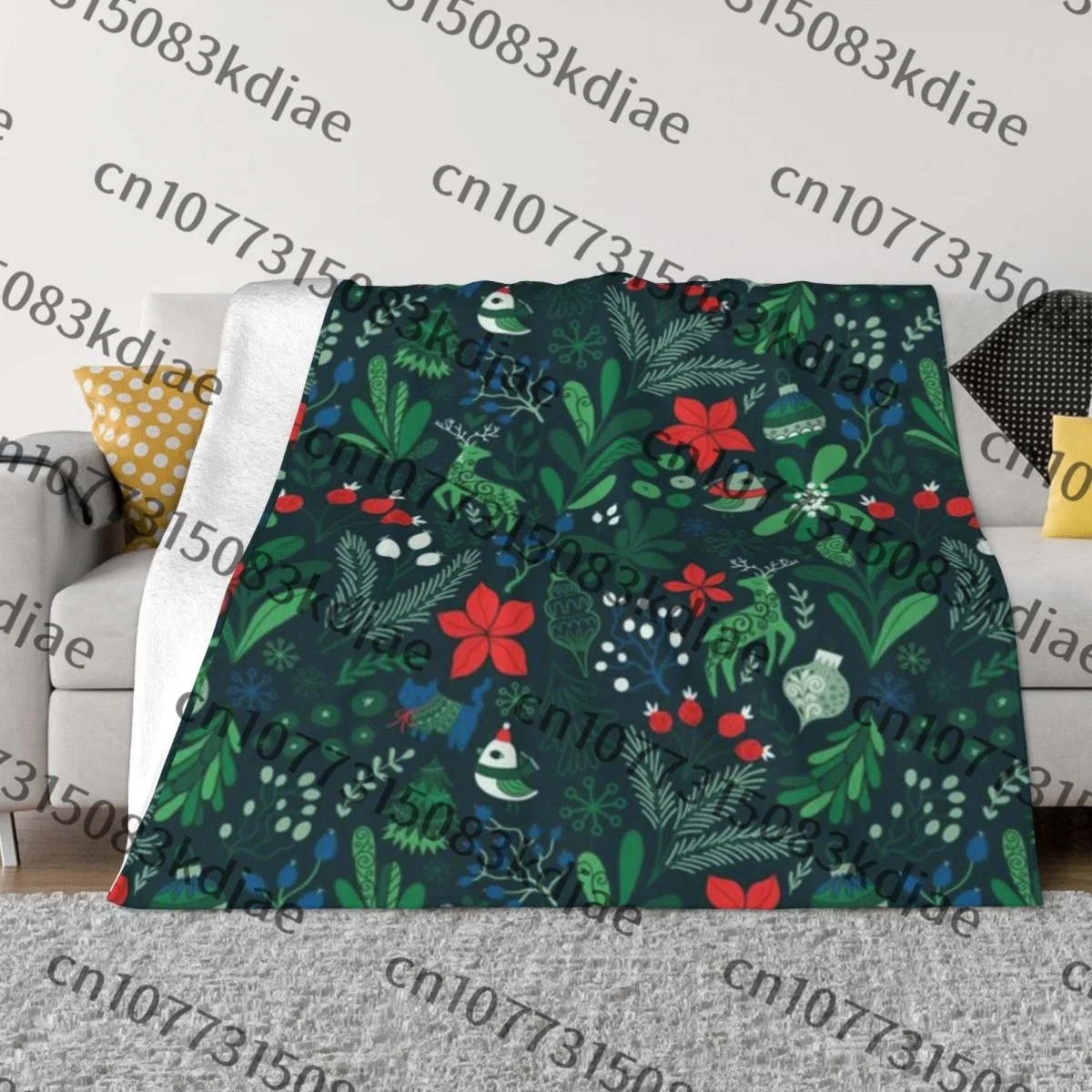 С Рождеством ультра-мягкое Флисовое одеяло