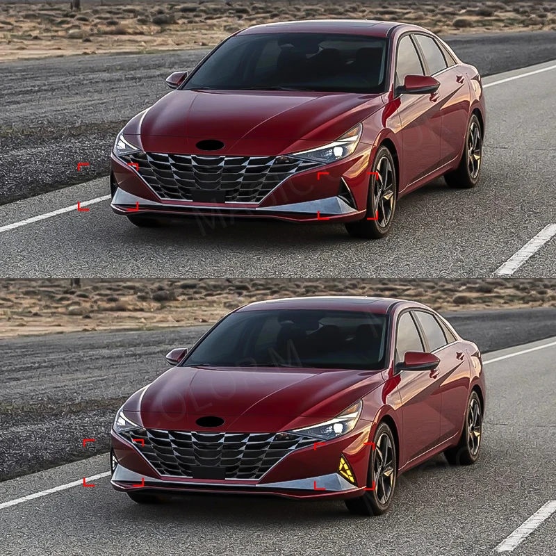 Светодиодные ДХО для Hyundai Elantra 2021-2022: белые дневные ходовые огни, желтые указатели поворота, противотуманные фары, автомобильные аксессуары (art.: 3920dc0fc0cdf) - 3920dc0fc0cdf