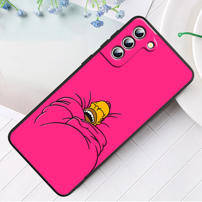 Классный чехол для телефона с рисунком аниме Симпсоны Samsung Galaxy S23 S22 S21 S20 FE S10 S10E S9