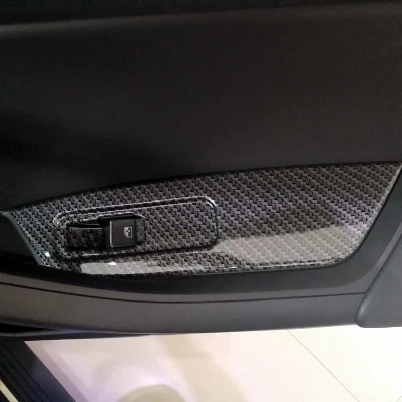 4 шт. переключатель стеклоподлокотника из углеродного волокна для Skoda KODIAQ 2017 2018 2019