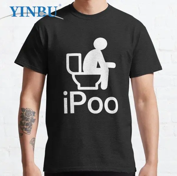 

Мужская футболка с принтом IPoo YINBU, брендовая Высококачественная футболка с графическим рисунком