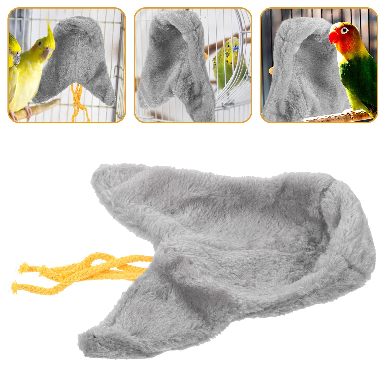 

Bird Warm Parrot Winter House Bed Plush Birds Hideaway Cage Hut Sleeping Hammock Corner Snuggle Hanging Shelter Animals Cuddle