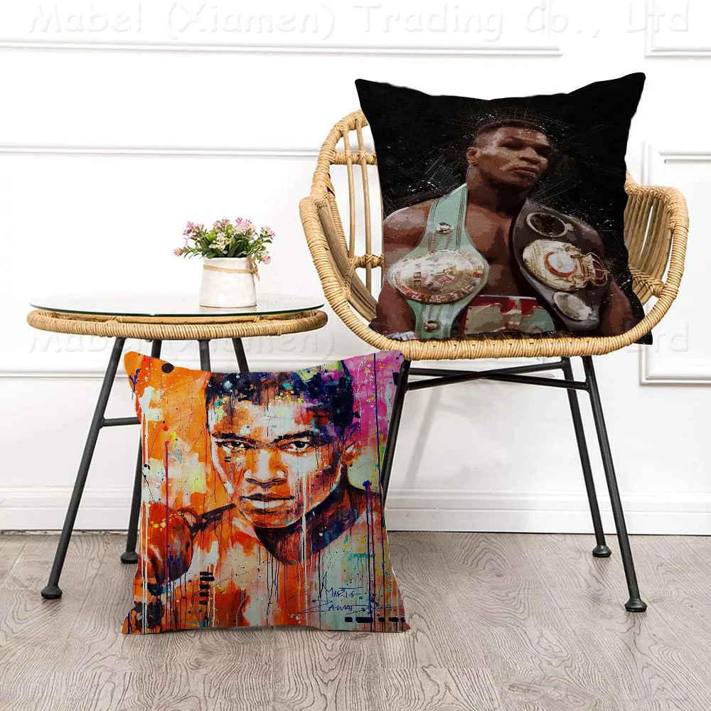 Боксер Майк Тайсон Мухаммед Али мотивационная офисная подушка наволочка