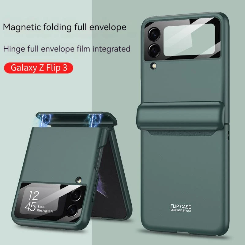 

Suitable for Samsung zflip3 phone case, magnetic folding screen protective case, business anti drop case