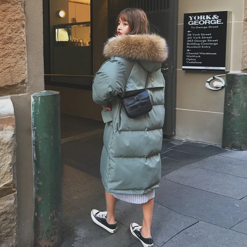 Women Winter Down Cotton Women Warmth Clothes Button Zippers Coat Female Vintage Jacket Thick Long Autumn Girls Parkas Oversized