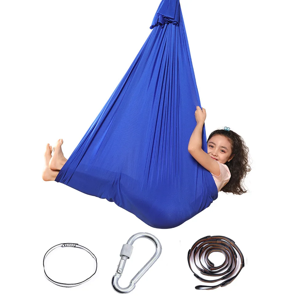 

Amazon Explosive Kids Elastic Hammock Indoor and Outdoor Swing Kids Sensory Swing Yoga Hammock Factory