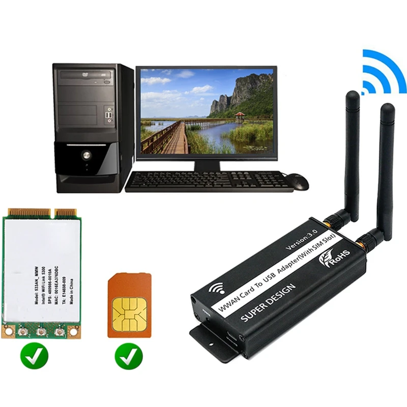 Mini PCI-E PCI-Express для мини USB-адаптера со слотом SIM-карты беспроводной мини-карты Pci-E