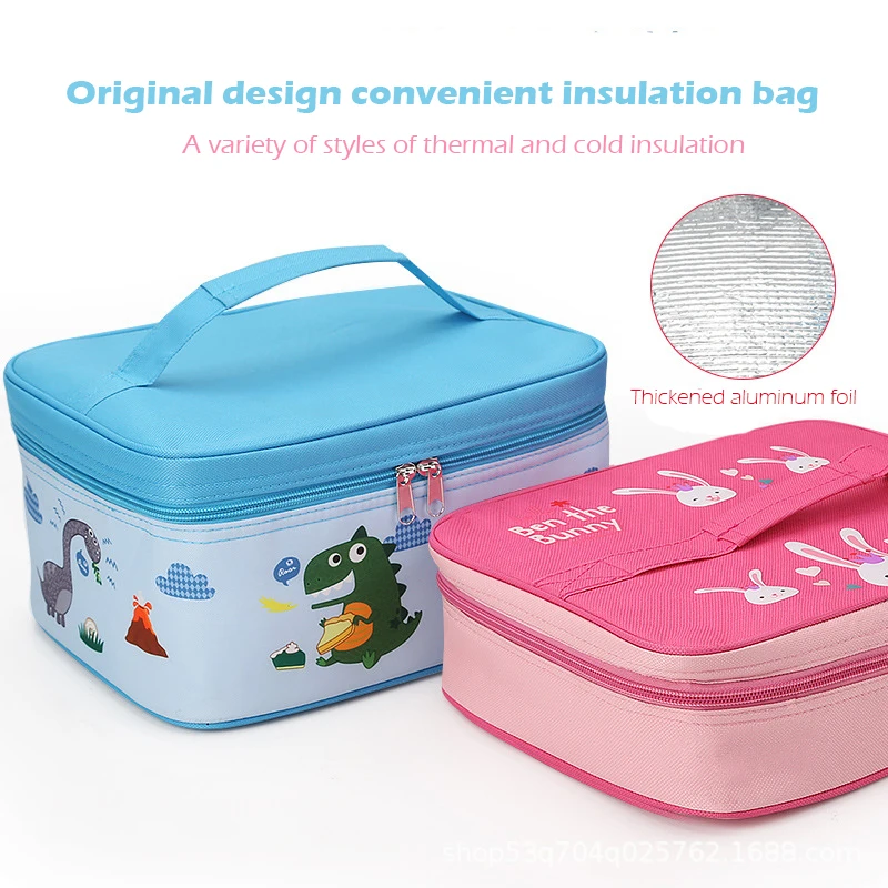 Student Lunch Box School Students Insulated Lunch Box Handbag Bento Bag Children's Tote Bag Large Lunch Office Worker Meal Bag