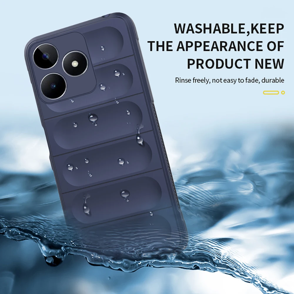 Мягкая задняя крышка из жидкого силикона для Realme C53 4G чехол Противоскользящий