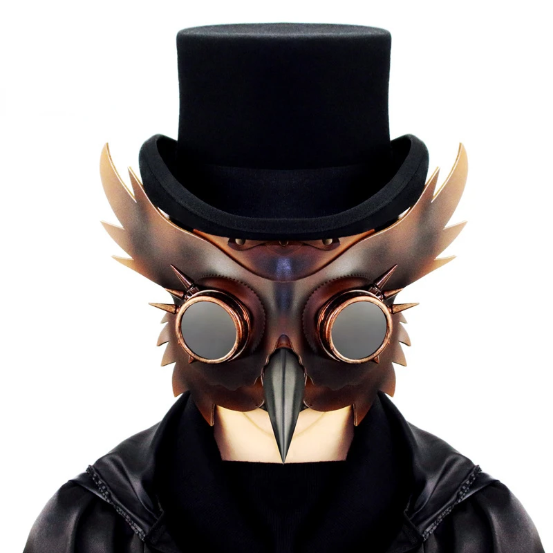 

Halloween Cyberpunk Masks Cool Mascara Masquerade Half Face Mascaras Steampunk Bird Beak Masque Bird Beak Doctor Cosplay Mask