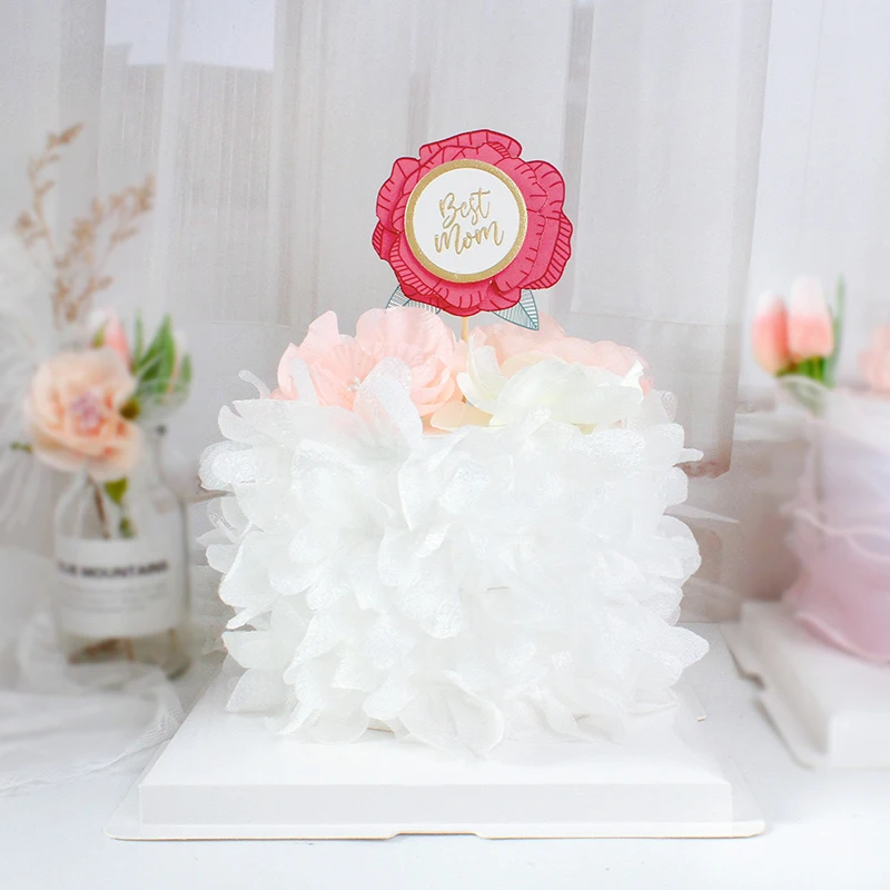 Топпер для торта на день матери Цветочная корона украшение мамы рождения кексов