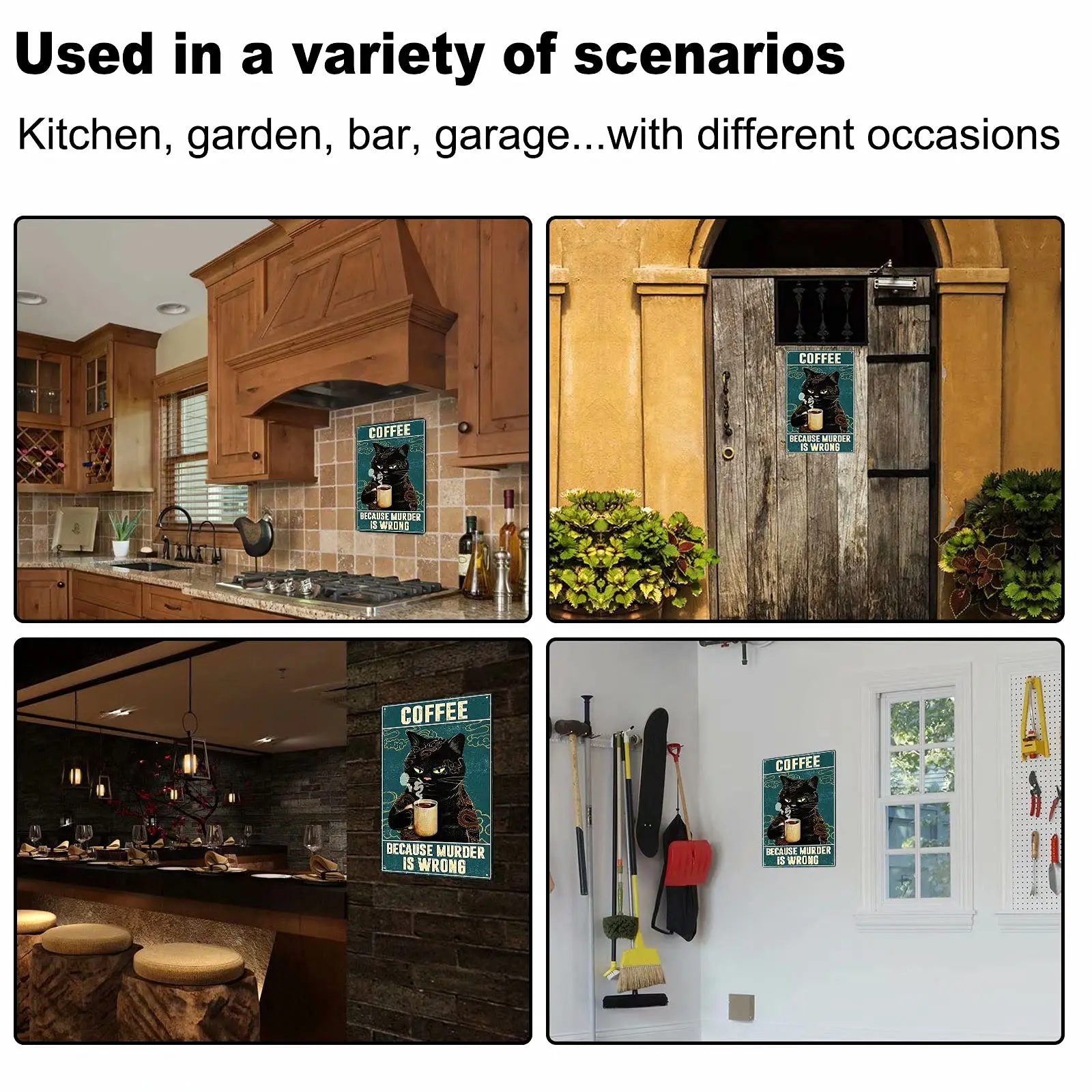 Металлический жестяной ретро-постер Kanni Cat с изображением кошек никогда не