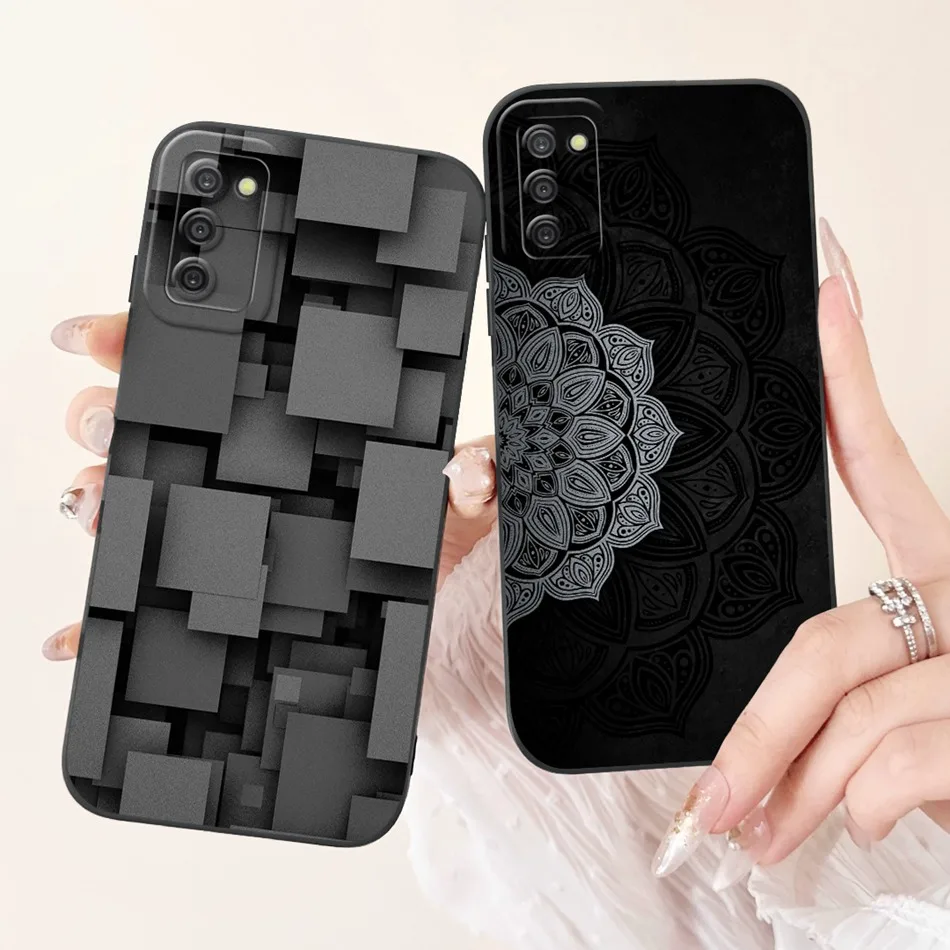 Элегантный мягкий силиконовый чехол с принтом для Samsung Galaxy A03S A02S A03s защитные