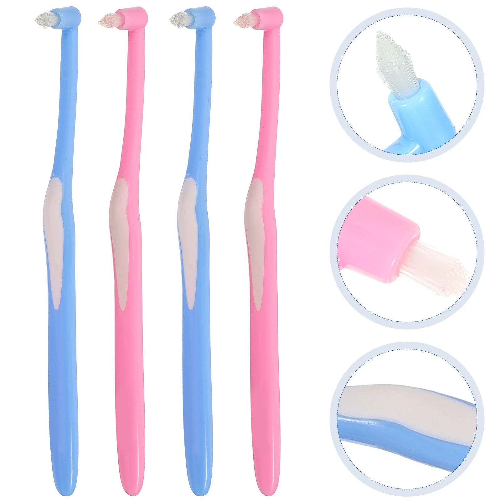 

4pcs Daily Use Interdental Brushes Manual Interspace Brushes Ergonomic Interspace Brushes